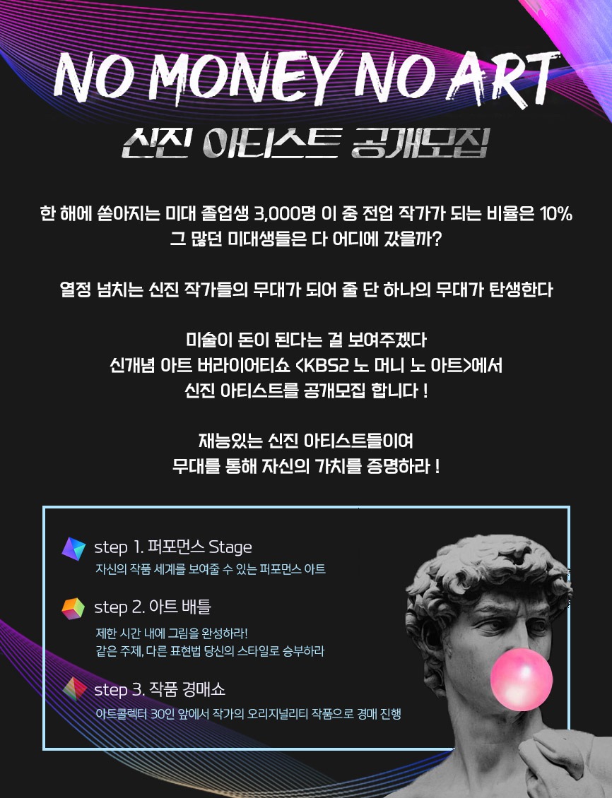 NO MONEY NO ART - 신진 아티스트 공개모집